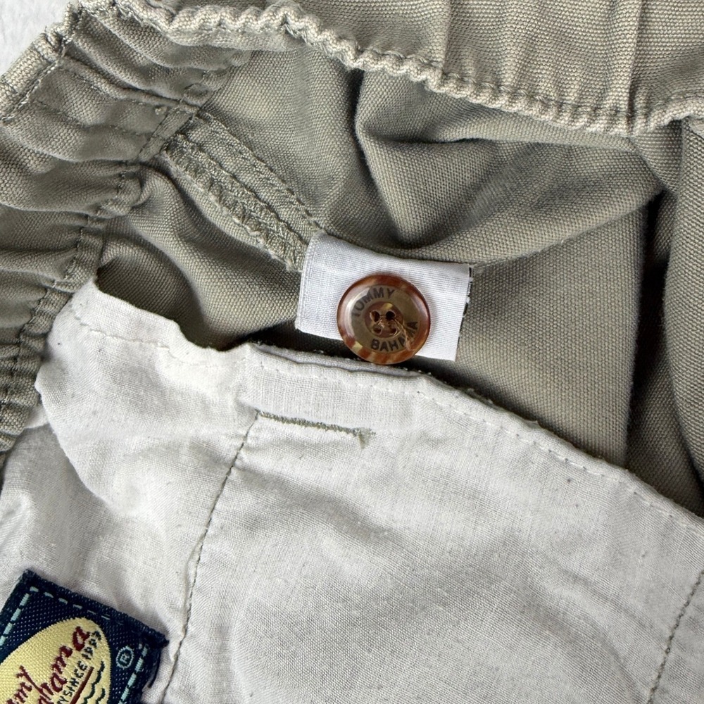 Vintage Tommy Bahama Key Largo Cargo Shorts Mens XL Sage Green Cotton Y2K - Picture 7 of 13